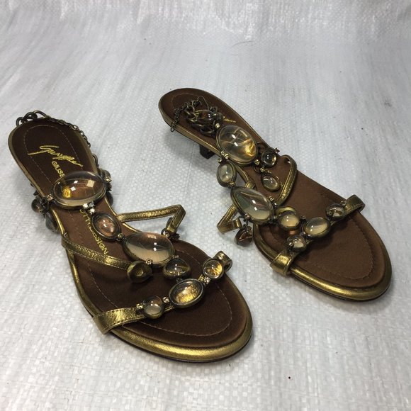 Giuseppe Zanotti Shoes - Giuseppe Zanotti Brown Jewel Magnifying Sandals